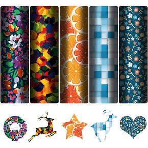 Vinyl Sheet for Cricut, Color Changing Vinyl 10 Pack, 12x10inch, Cold and Hot Sensitive Color Changing Vinyl for Craft Cutter Adhesive Permanent Vinyl Sheets