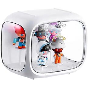 1 Pcs Display Case for Figures, Acrylic Display Box with Adjustable Display Stand, Dust and Moisture Proof Show Case for Collecting Models Minifigures, Action Figures Blocks