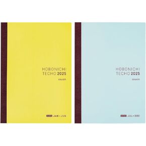 Hobonichi Techo 2025 Cousin Book [Japanese/A5/January Start/Monday Start/6-months x 2books/Planner]