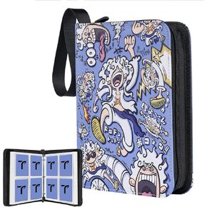 Binder for One Piece Cards - Holds 400 Cards, 4 Pocket Trading Card Binder with Sleeves for One Piece Anime Card Game - Model A in Saudi Arabia