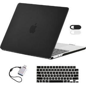 EooCoo Case Compatible with MacBook Air 15 inch 2024 2023 M3 M2 Chip A3114 A2941, Air 15.3" Plastic Hard Case & Keyboard Skin & Camera Cover & Type C Adapter, Crystal Clear