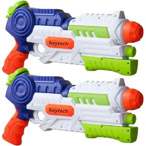 Heytech 2 Pack Super Water Gun 1200CC High Capacity Water Soaker Blaster Squirt Toy Swimming Pool Beach Sand Water Fighting Toy (Green)