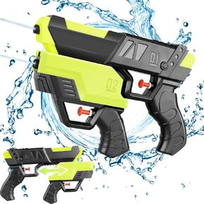 Manual Water Guns for Kids Ages 12+, 2 in 1 Mini Squirt Guns, Water Pistol Summer Toy for Outdoor Pool Water Fighting, Green