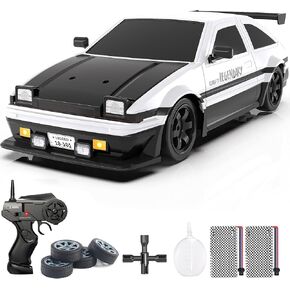 Mostop RC Drift Car 1:16 2.4Ghz Remote Control Drift Car with LED Light, Spray, 2 Batteries and Extra Tires, 18KM/H High Speed Drifting RC Cars 4WD Hobby RC Sport Racing Cars Model Vehicle for Kids