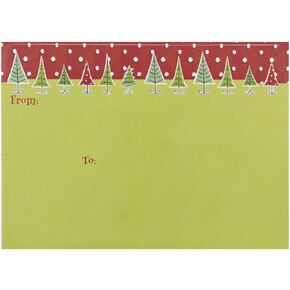JAM PAPER Christmas to from Gift Tag Stickers - Green - 40/Pack