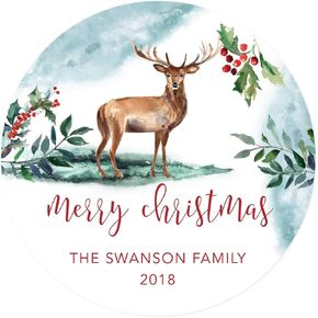 Andaz Press Christmas Round Circle Gift Sticker Labels, Red Green Stripes And Snowflakes, Merry Christmas To From, 40-Pack, Christmas Stickers For Gifts Christmas To From Tags Merry Christmas Stickers
