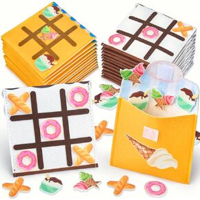 Christmas Party Favors,Tic Tac Toe Strategic Board Game for Kids and Family,Stocking Stuffers,Goodie Bag Stuffers,Gifts for Students with Envelope,Easy to Store(Bulk Pack of 24)