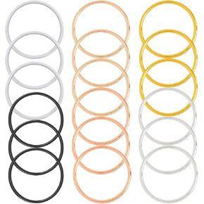 Framendino, 18 Pack 2 Inch Macrame Rings Metal Floral Hoop Ring for Dream Catcher Crafts 6 Colors