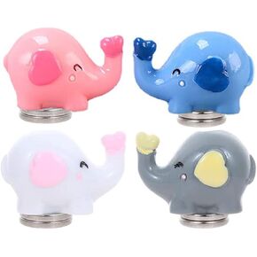 mollensiuer 4 Pieces Cute Elephant Shape Diamond-Paint Magnetic Cover Holder Cross Stitch Diamond Art Accessories Tools for DIY Diamond-Paint Colored Art