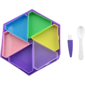 Diamond Art Painting Trays Organizer Rhinestone Tray Sorter for DIY Art Craft Supplies Hexagonal Diamond Tray Multi-Function Funnel Tray for DIY Art Craft Supplies