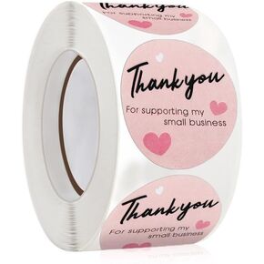 500Pcs 1.5inch Thank You Stickers Stylized Floral Thank You for Your Order Sealing Stickers Decoration,Thank You for Your Purchase Sticker Label