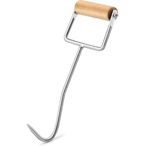2 Pack Hay Hook,Metal Hay Hook with Wooden Handle,Perfect for Picking Up Hay Bales,12-1/4"