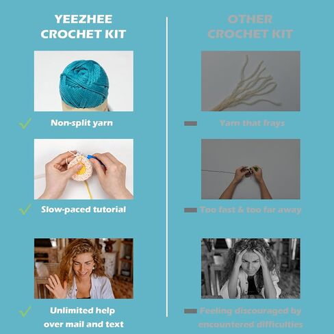 Yeezhee Crochet Kit for Advanced or Intermediate Beginners, Crochet Bag Kit with Step-by-Step Video Tutorials, Granny Square Crochet Tote Bag Set, Knitting Kit Including Yarn, Crochet Hook, Daisy in Kuwait