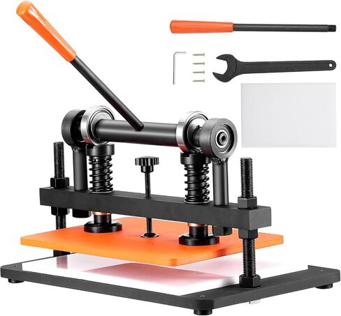 Leather Cutting Machine, 14.2 x 10.2 in Embossing Plate Manual Die Cutter, 0.47 in Pressure Stroke Leather Embossing Machine, Dual Guide Shafts Die Cut Machine for Various of Materials in Saudi Arabia