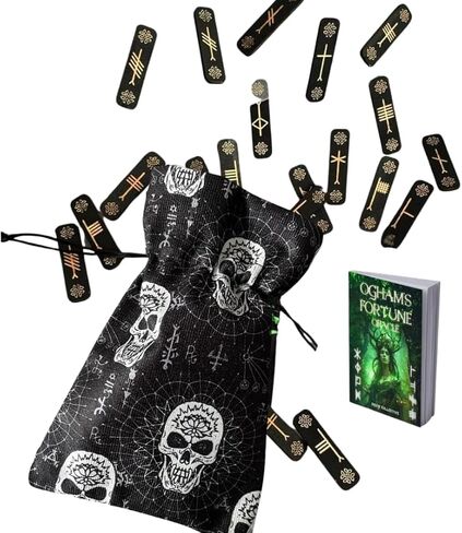 مجموعة Ogham's Fortune Oracle مجموعة Ogham Runes Celtic Alphabet Celtic Alphabet Rune Set Casting Runes Set Tree Alphabet (Fairy Moon) in Saudi Arabia