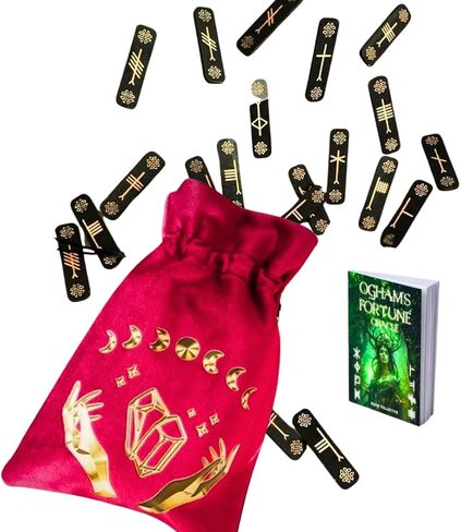 مجموعة Ogham's Fortune Oracle مجموعة Ogham Runes Celtic Alphabet Celtic Alphabet Rune Set Casting Runes Set Tree Alphabet (Fairy Moon) in Saudi Arabia