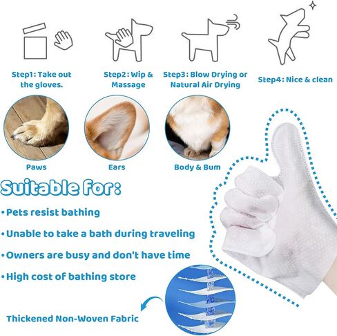 Disposable Dog Boots for Paw Protection - 26Pcs Disposable Dog Booties Paw Protectors with Cleaning Gloves and Dog Paw Bandage, Pets Foot Covers Shoes for Dogs Cats Indoor Outdoor Walking (M Size) in Saudi Arabia