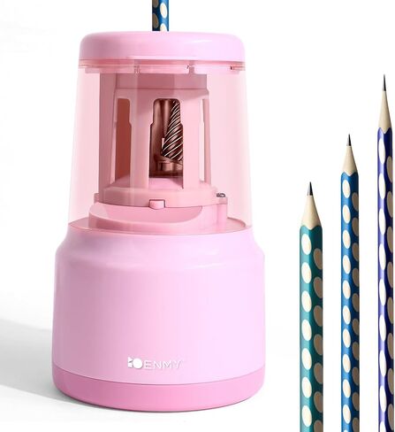 ENMY Electric Pencil Sharpener, Heavy-Duty Helical Blade Auto Pencil Sharpener, USB/Battery Operated Pencil Sharpener for No.2(6-8mm) Pencils and Colored Pencils in School/Office/Home in Saudi Arabia