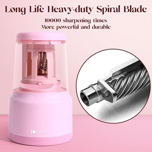 ENMY Electric Pencil Sharpener, Heavy-Duty Helical Blade Auto Pencil Sharpener, USB/Battery Operated Pencil Sharpener for No.2(6-8mm) Pencils and Colored Pencils in School/Office/Home in Saudi Arabia
