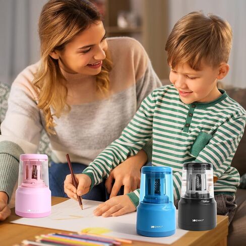 ENMY Electric Pencil Sharpener, Heavy-Duty Helical Blade Auto Pencil Sharpener, USB/Battery Operated Pencil Sharpener for No.2(6-8mm) Pencils and Colored Pencils in School/Office/Home in Saudi Arabia