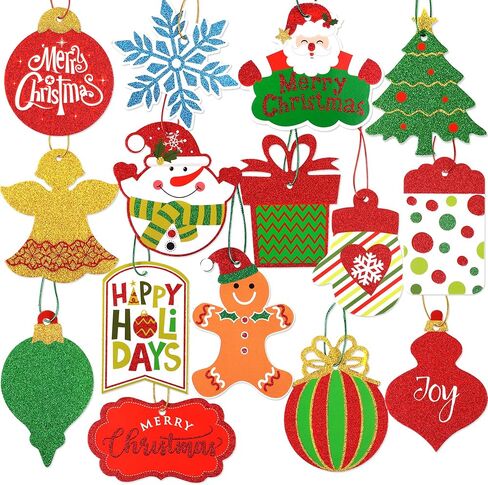 POPGIFTU 144 قطعة من علامات هدايا عيد الميلاد ذاتية اللصق ملصقات عيد الميلاد ملصقات هدايا 36 تصميمًا لملصقات اسم عيد الميلاد ملصقات هدايا تزيينية للعطلات ملصقات عيد الميلاد للهدايا in Kuwait