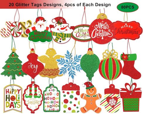 POPGIFTU 144 قطعة من علامات هدايا عيد الميلاد ذاتية اللصق ملصقات عيد الميلاد ملصقات هدايا 36 تصميمًا لملصقات اسم عيد الميلاد ملصقات هدايا تزيينية للعطلات ملصقات عيد الميلاد للهدايا in Kuwait