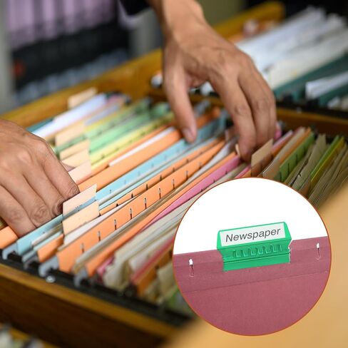 60 قطعة من علامات تبويب مجلدات الملفات المعلقة، ملصقات مجلدات الملفات، علامات تبويب ملفات متعددة الألوان لتعليق المجلدات، علامات تبويب بلاستيكية لتعليق مجلدات الملفات، ملصقات مجلدات معلقة مقاس 2 بوصة، علامات تبويب الملفات المعلقة للمدرسة والمكتب in Saudi Arabia