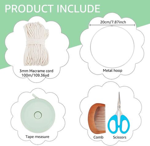 PLIGREAT White Macrame Dream Catchers مع مجموعة أوراق الشجر DIY Macrame Kit مع فيديو تعليمات كبير بوهو ديكور معلق على الحائط لغرفة النوم وغرفة المعيشة والحضانة وديكور الزفاف وديكور المنزل هدية عيد ميلاد in Saudi Arabia