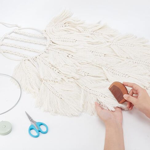 PLIGREAT White Macrame Dream Catchers مع مجموعة أوراق الشجر DIY Macrame Kit مع فيديو تعليمات كبير بوهو ديكور معلق على الحائط لغرفة النوم وغرفة المعيشة والحضانة وديكور الزفاف وديكور المنزل هدية عيد ميلاد in Saudi Arabia