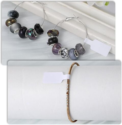 1000Pcs Jewelry Tags Price Tags Stickers Blank Jewelry Rings Tags Glossy Self Adhesive Price Stickers for Retail Pricing Labels for Necklace Ring Display(2 Roll, 500 Labels/Roll) in Saudi Arabia