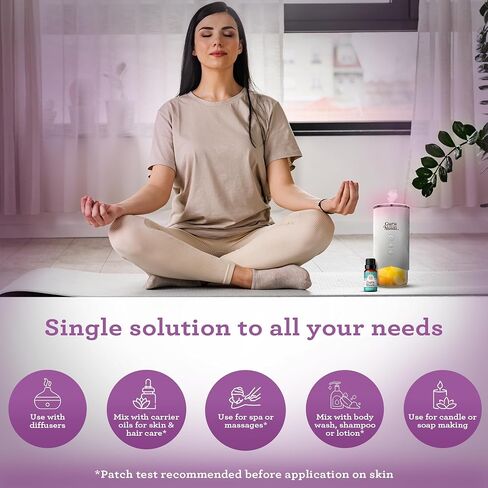 GuruNanda Essential Oils Set for Diffusers, 100% Pure, Aromatherapy, Massage, Candle & Soap Making Lavender, Peppermint, Eucalyptus, Grapefruit, Lemongrass, Ylang Ylang 0.33 Fl Oz (Pack of 6) in Saudi Arabia