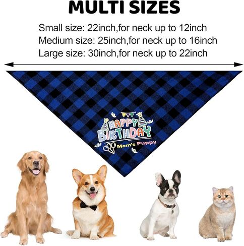 Dog Birthday Party Supplies, Boys Dog Birthday Headscarf Sets, Dog Bow Tie, Birthday Banner, Scarf and Digital Hat, Suitable for Small and Medium Large Dog in Saudi Arabia