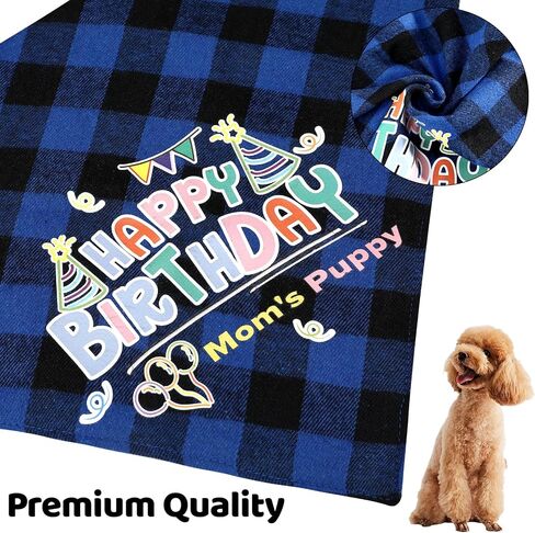 Dog Birthday Party Supplies, Boys Dog Birthday Headscarf Sets, Dog Bow Tie, Birthday Banner, Scarf and Digital Hat, Suitable for Small and Medium Large Dog in Saudi Arabia