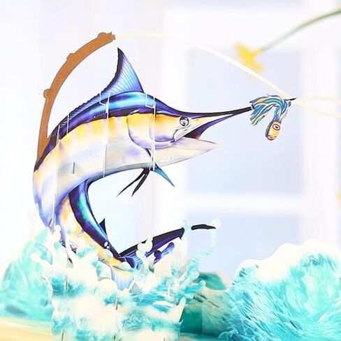 Bass Fishing Pop Up Fathers Day Card for Men, 3D Fishing Birthday Card For Dad, Husband, Brother, Son, Grandpa, Fisherman Gift, All-Occasion Father's Day, Birthday, Outdoor, Thank You, Retirement in Saudi Arabia