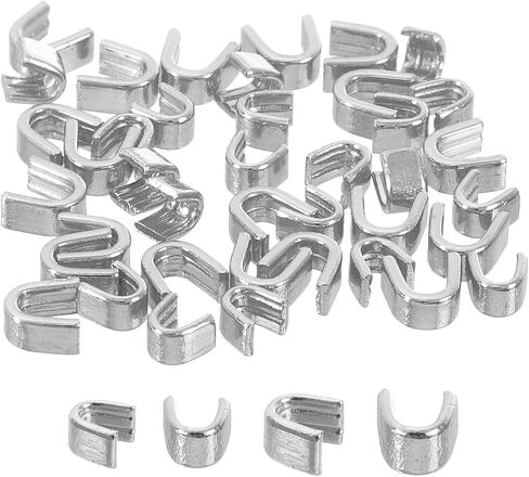 uxcell 80Pcs Zipper Slider Retainers - #3#5 U Shape Top Stoppers for Bags Coats Jackets Closed-end Zippers Replacing, Metallic Black(Each Size 40Pcs) in Saudi Arabia