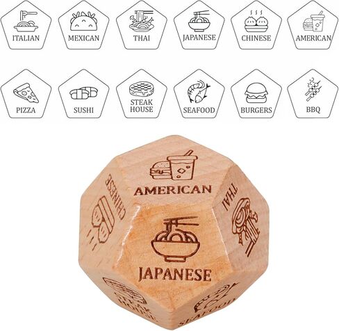 هدايا عيد الميلاد تخزين هدايا له تاريخها ليلة خطوبة هدايا مضحكة لصديقها الأزواج الغذاء النرد فك عيد الحب هدايا عيد الميلاد للنساء الرجال عشاق الطعام هدايا النرد الخشبي in Kuwait