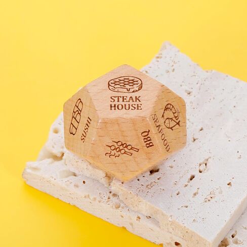 هدايا عيد الميلاد تخزين هدايا له تاريخها ليلة خطوبة هدايا مضحكة لصديقها الأزواج الغذاء النرد فك عيد الحب هدايا عيد الميلاد للنساء الرجال عشاق الطعام هدايا النرد الخشبي in Kuwait