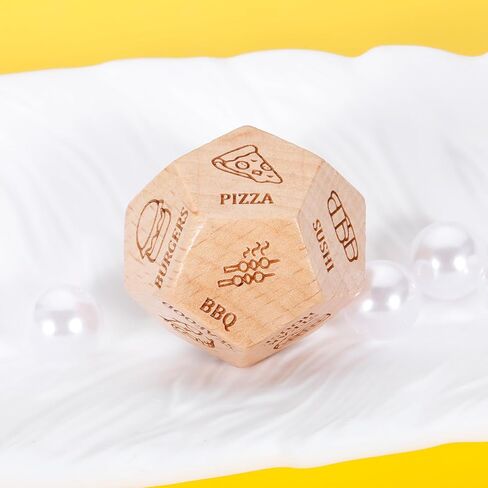 هدايا عيد الميلاد تخزين هدايا له تاريخها ليلة خطوبة هدايا مضحكة لصديقها الأزواج الغذاء النرد فك عيد الحب هدايا عيد الميلاد للنساء الرجال عشاق الطعام هدايا النرد الخشبي in Kuwait