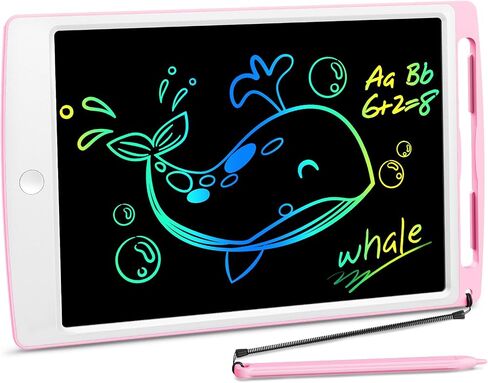 10 Inch LCD Writing Tablet, Colorful Toddlers Drawing Tablet and Doodle Board, Educational Learning Kids Toys Birthday Gifts for 3-8 Year Old Kids Girls Boys in Saudi Arabia