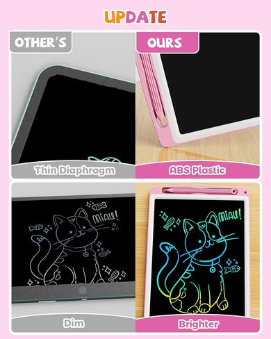 10 Inch LCD Writing Tablet, Colorful Toddlers Drawing Tablet and Doodle Board, Educational Learning Kids Toys Birthday Gifts for 3-8 Year Old Kids Girls Boys in Saudi Arabia
