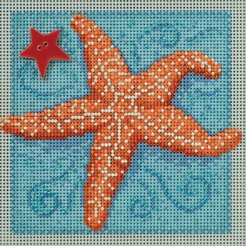 Mill Hill Starfish Beaded Counted Cross Stitch Kit 2016 Buttons & Beads Spring MH141615 in Saudi Arabia