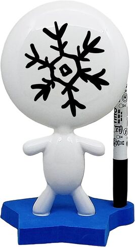 Cristmas Office Gifts Desk - Dry Erase Board - Ceramic Whiteboard Doll - TITTO Star, Draw Your Ideas - Home & Decor Design - for Any Desk, Student or Office (Black) in Saudi Arabia
