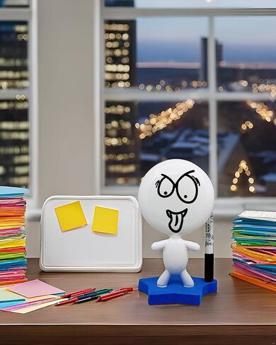 Cristmas Office Gifts Desk - Dry Erase Board - Ceramic Whiteboard Doll - TITTO Star, Draw Your Ideas - Home & Decor Design - for Any Desk, Student or Office (Black) in Saudi Arabia