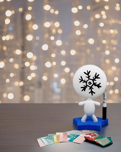 Cristmas Office Gifts Desk - Dry Erase Board - Ceramic Whiteboard Doll - TITTO Star, Draw Your Ideas - Home & Decor Design - for Any Desk, Student or Office (Black) in Saudi Arabia