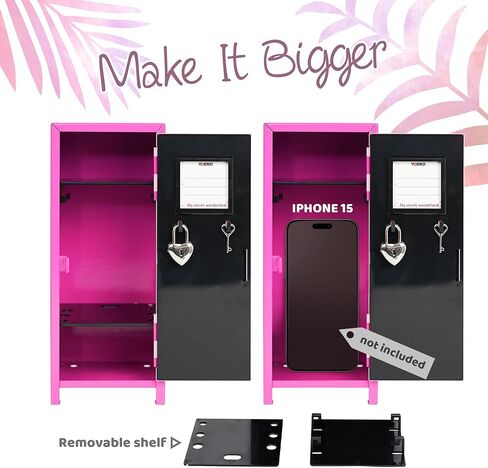 خزائن حديدية صغيرة، خزانة نقاش للفتيات مع قفل، خزانة صندوق آمن وظيفية مع مغناطيس، خزانة تخزين مصغرة للمكتب وغرفة النوم والمنزل والمكتب والمدرسة، خزانة معدنية صغيرة للأطفال، أصفر وأخضر in Kuwait