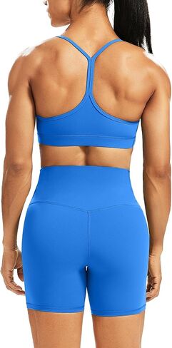 WodoWei Butterluxe Workout Sets for Women 2 Piece Gym Yoga Y-Back Sports Bra High Waist Biker Short Outfits in Kuwait