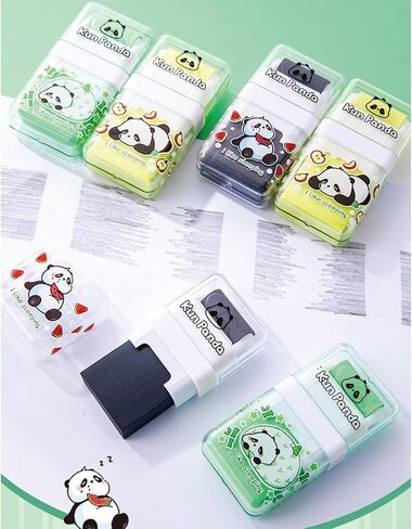 3 Pcs Cute Panda Eraser Mechanical Eraser Cartoon Eraser for School Kids Boy Girl Women Eraser Kawaii Erasers School Office Supplies (3Pcs Panda) in Saudi Arabia