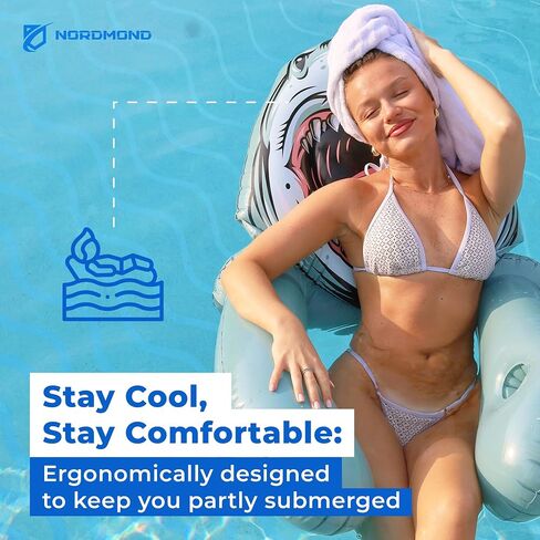 Shark Pool Float Chair - Inflatable Shark Pool Float Adults Kids with Cupholders - Animal Pool Floats Perfect for Swimming Pool Tubes, Beach - Cool Pool Floats for Pool Party in Saudi Arabia