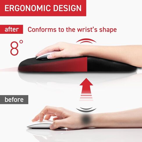 Doctor Developed Mouse Pad with Wrist Rest Ergonomically Designed Japanese Manufacturers Mouse pad for Carpal tunne 11.8x7.9 inch in Saudi Arabia