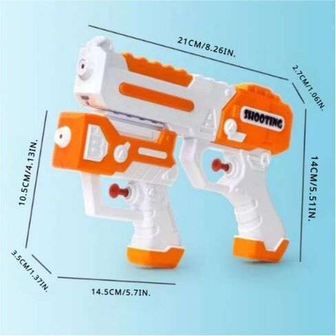 Wokaku Water Gun Water Squirt Guns Water Toy Guns for Kid Children Boys and Girls Summer Swimming Pool Party Beach Outdoor Toys (2 PCS - Blue & Orange) in Saudi Arabia
